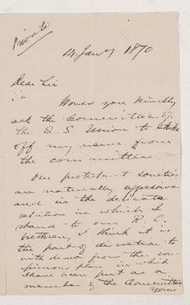 Letter, 14 January 1870