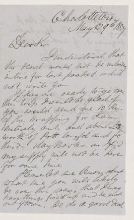 Letter, 29 May 1857