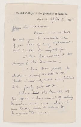 Letter, 5 April 1895