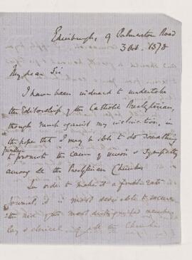 Letter, 3 October 1878