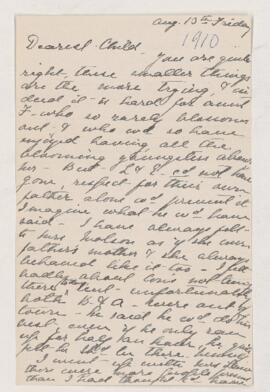 Letter, 13 August 1910