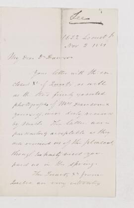 Letter, 2 November 1881