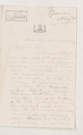 Letter, 31 October 1879