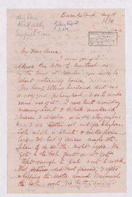 Letter, 18 August 1870