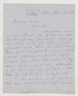 Letter, 26 April 1850