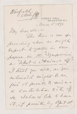 Letter, 5 March 1890