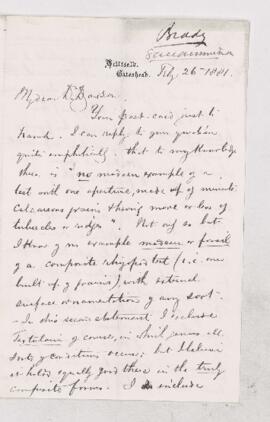 Letter, 26 February 1881