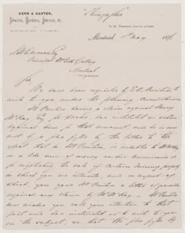 Letter, 11 May 1876