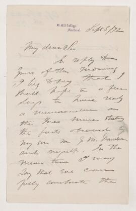 Letter, 3 September 1872