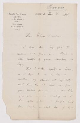 Letter, 3 November 1886