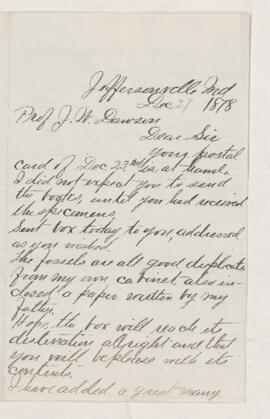 Letter, 27 December 1878