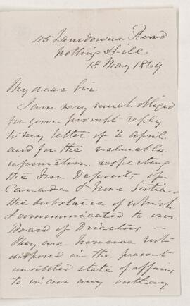 Letter, 18 May 1869