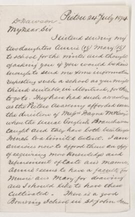 Letter, 24 July 1874