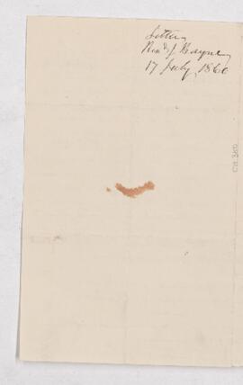 Letter, 16 July 1860