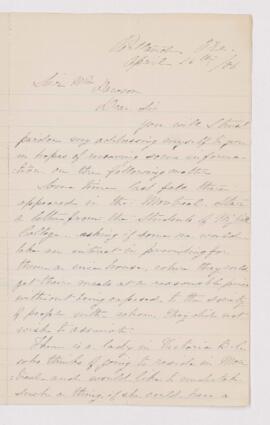 Letter, 16 April 1886