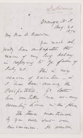 Letter, 20 August 1874