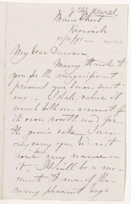 Letter, 13 October 1871