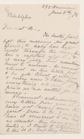 Letter, 8 June 1896