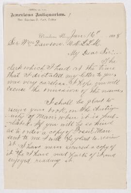 Letter, 16 January 1888