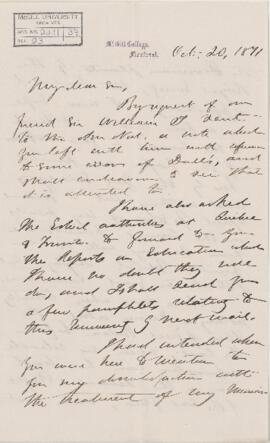 Letter, 20 October 1871