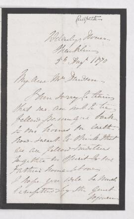 Letter, 5 August 1870