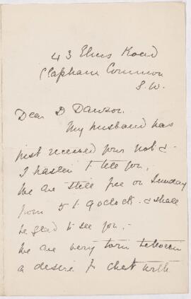 Letter, undated