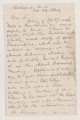 Letter, 26 February 1869