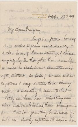 Letter, 27 October 1898