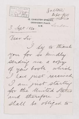 Letter, 3 September 1880