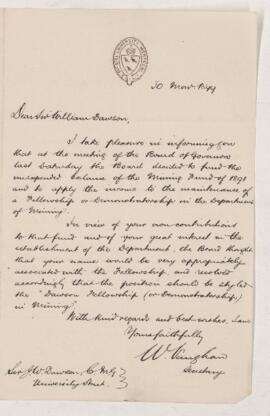 Letter, 15 March 1899