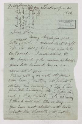 Letter, 20 January 1870