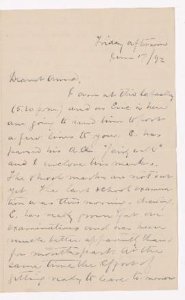 Letter, 17 June 1892