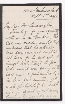 Letter, 3 September 1896