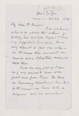 Letter, 22 October 1878