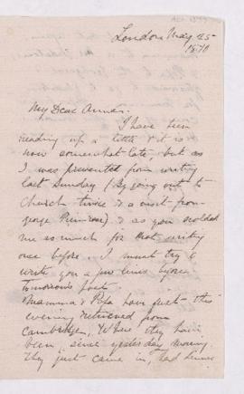 Letter, 25 May 1870