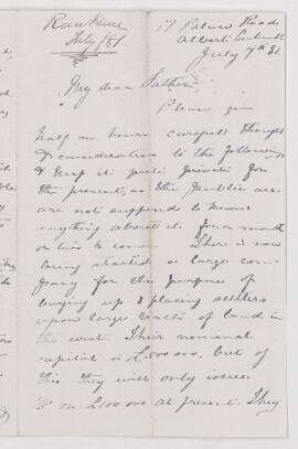 Letter, 7 July 1881