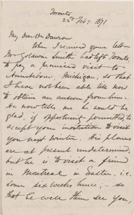 Letter, 22 February 1871