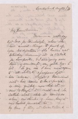 Letter, 25 August 1870