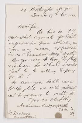 Letter, 17 November 1882