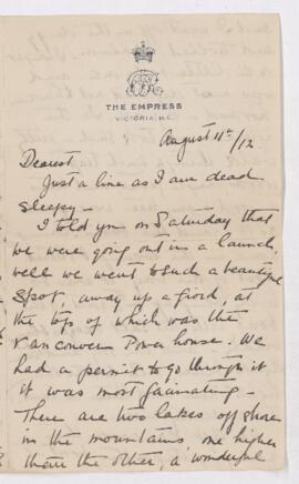 Letter, 11 August 1912