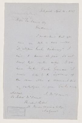 Letter, 16 April 1857