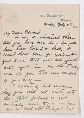 Letter, 8 July 1910