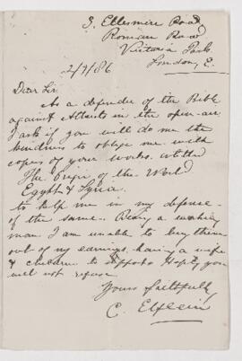 Letter, 2 September 1886