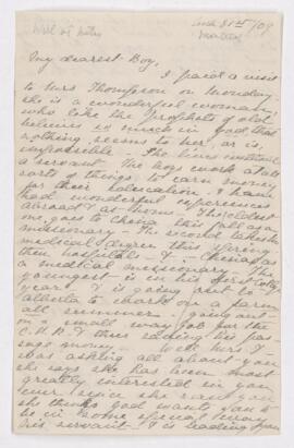 Letter, 31 March 1909