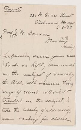 Letter, 6 March 1893