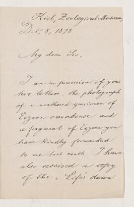 Letter, 8 December 1878