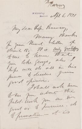 Letter, 6 April 1871.