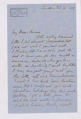 Letter, 16 February 1871