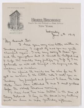 Letter, 4 June 1919