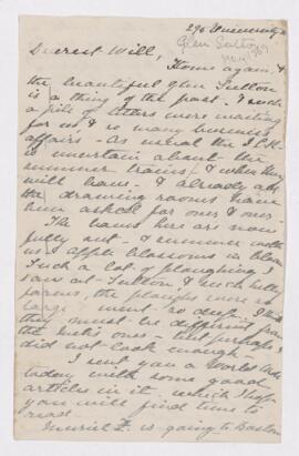 Letter, 1909